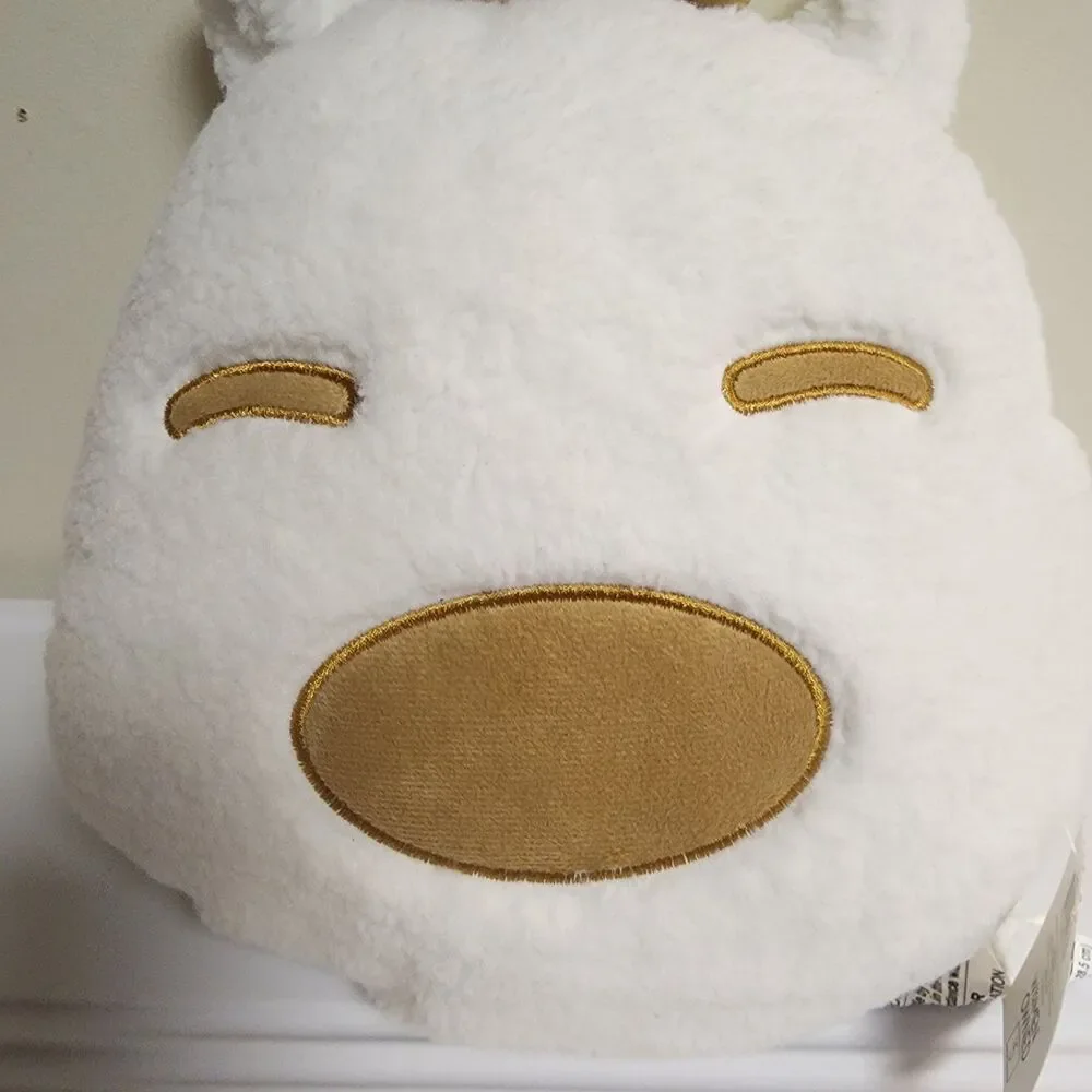 Target Bullseye Playground White Reindeer Plush Pillow Christmas 2024